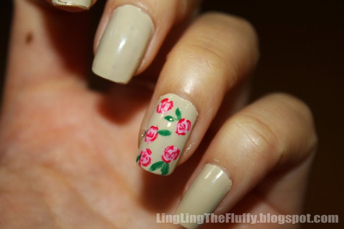 Wheat Nails with Flowers
