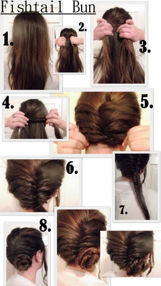 Fishtail Braid Pony Tutorial via