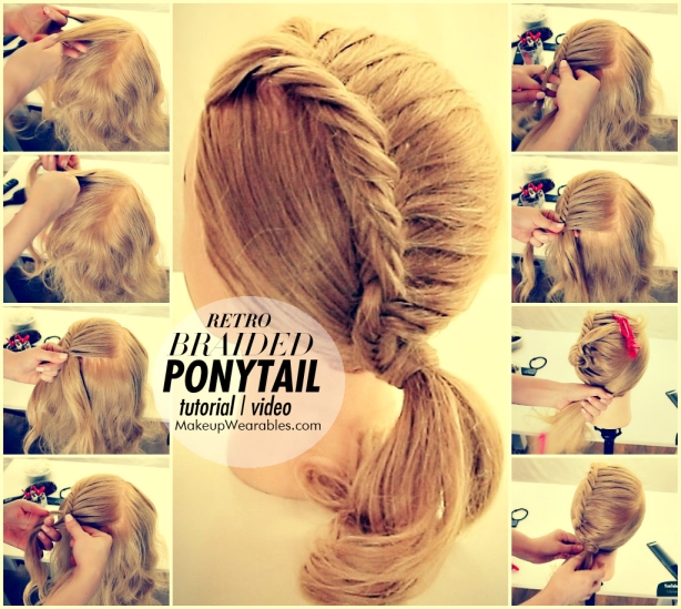 Fishtail Braid Pony Tutorial via