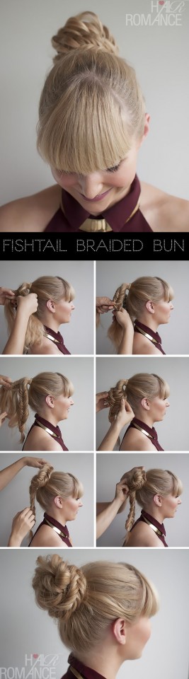 Fishtail Braid Pony Tutorial via