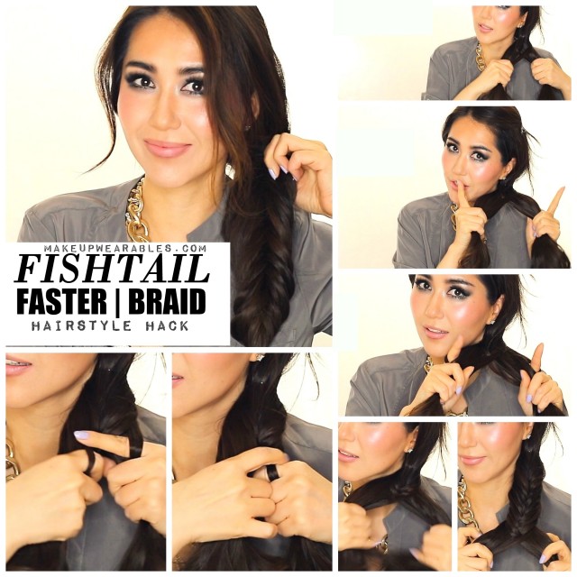 Fishtail Braid Pony Tutorial via