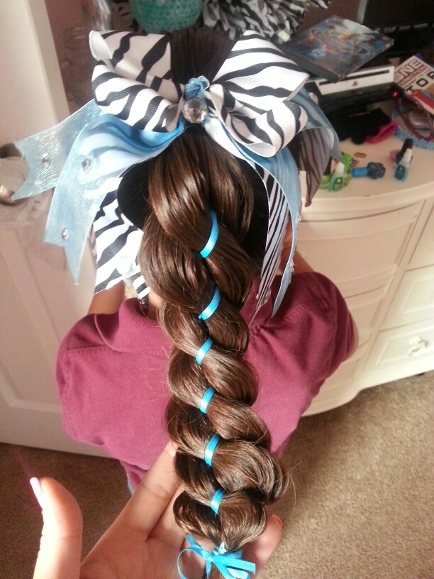 Braid Pony Hairstyle for Little Girls via