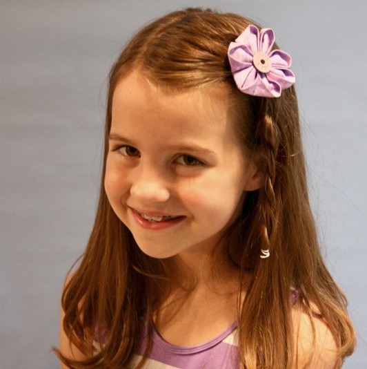 Braided Bangs Hairstyle for Little Girls via