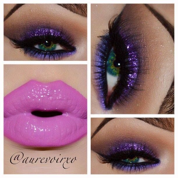 Velvet Glitter Eye Makeup idea