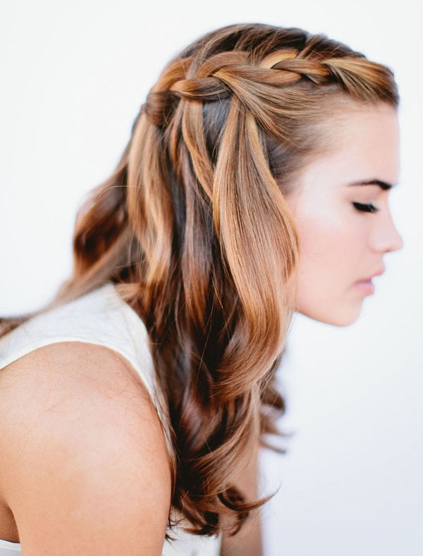 Waterfall Braid For Long Hair via