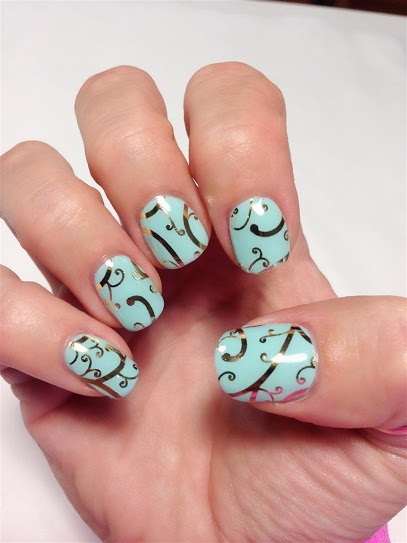 Blue Minx Nails