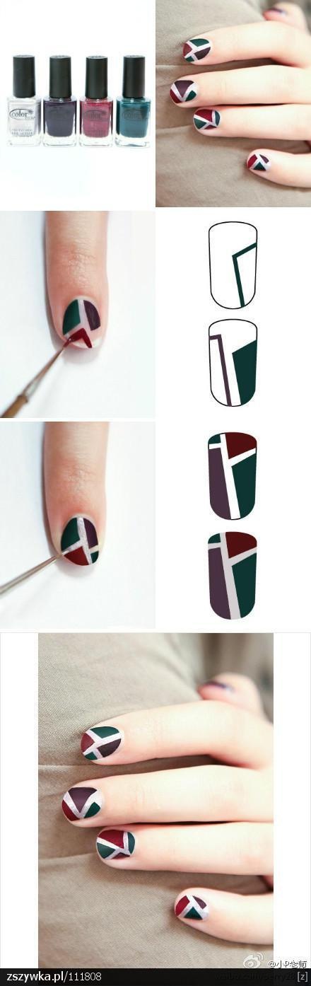 Color Block Nails