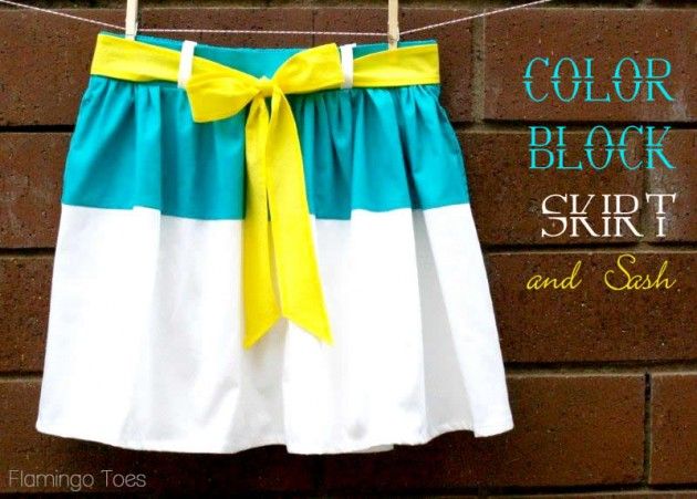 Color Block Skirt