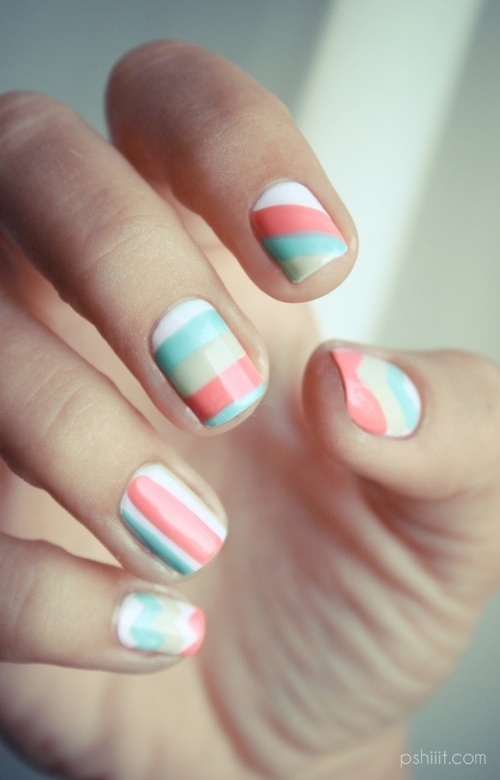 Cute Striped Nails