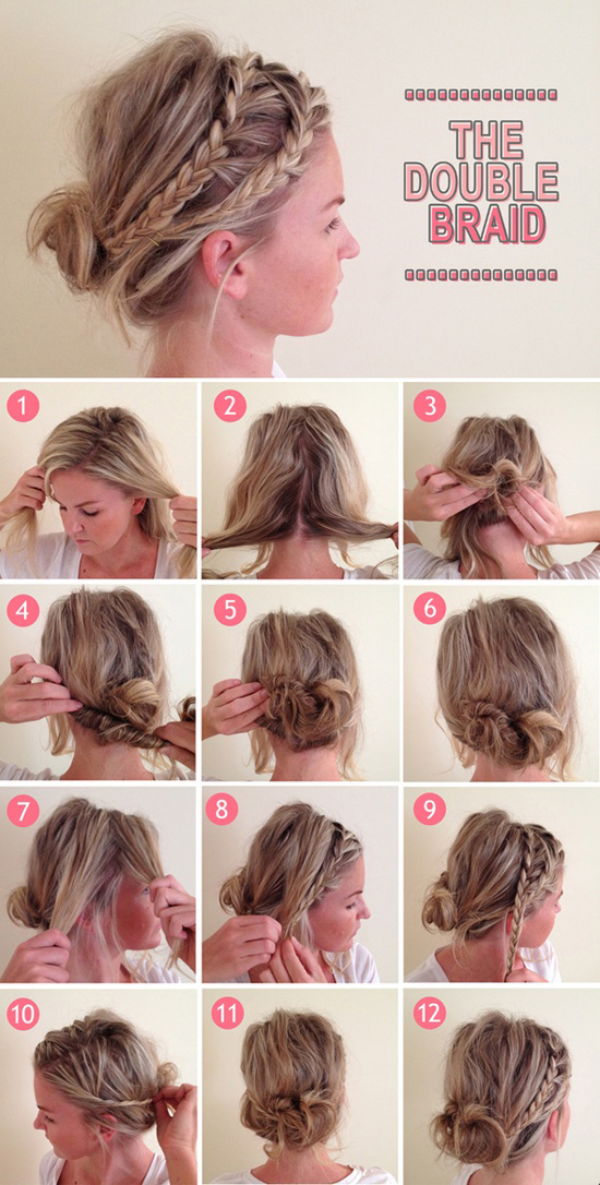 DIY Double Braid Hairstyle via