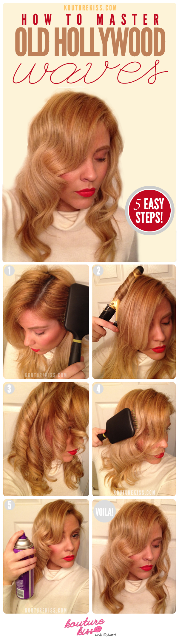 DIY Old Hollywood Waves Hairstyle via