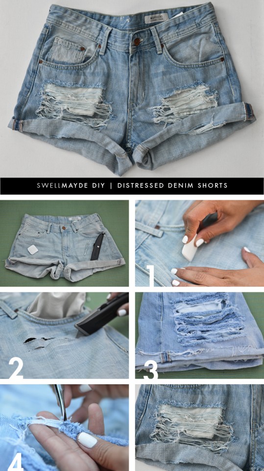 DIY Fashion: How to Refashion Old Shorts - Pretty Designs