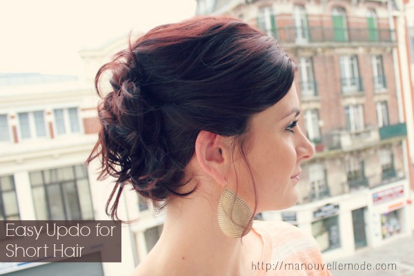 Easy Updo for Shorter Hair via