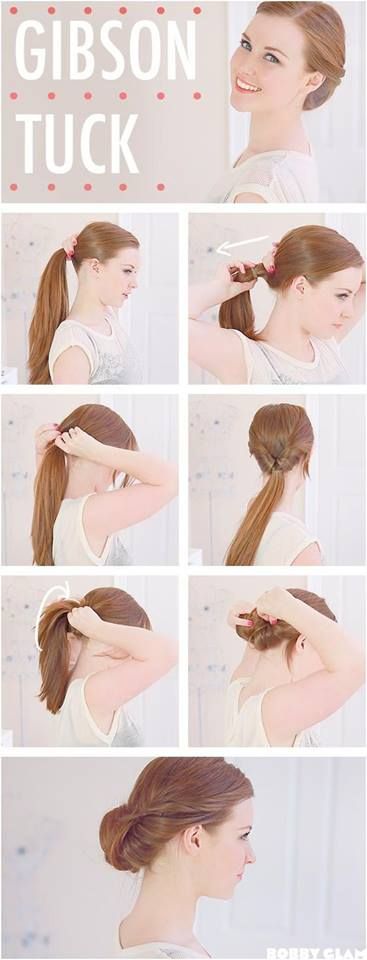 Practical Hairstyle: The Gibson Tuck - DIY - AllDayChic