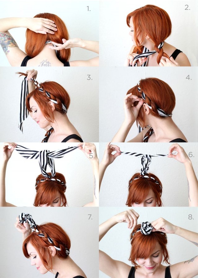 Fabric Braided Hairstyle Tutorial