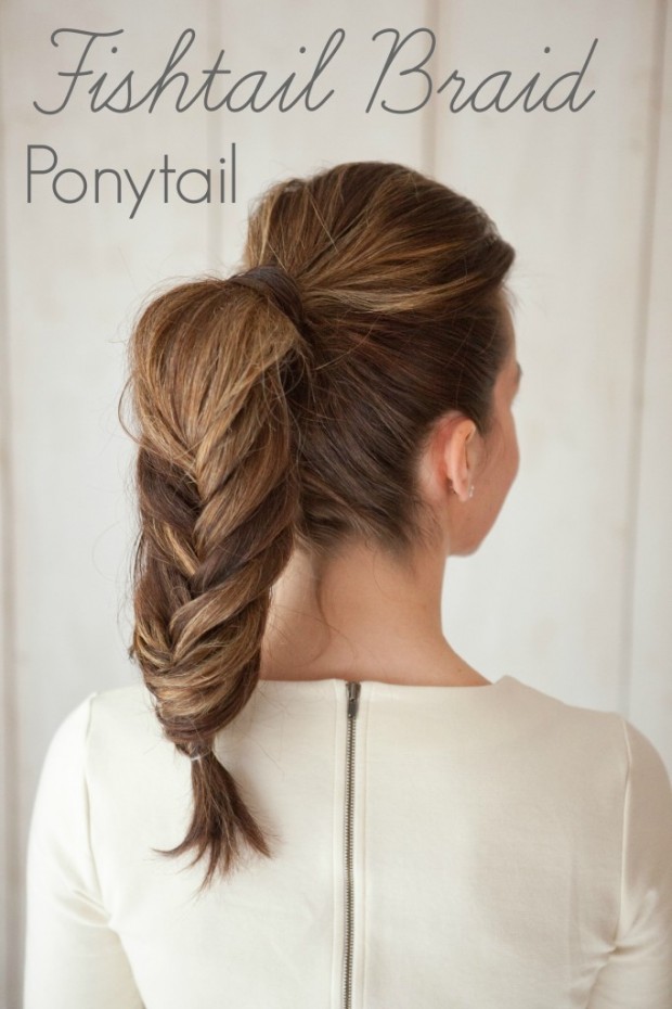 Fishtail Braid Ponytail via