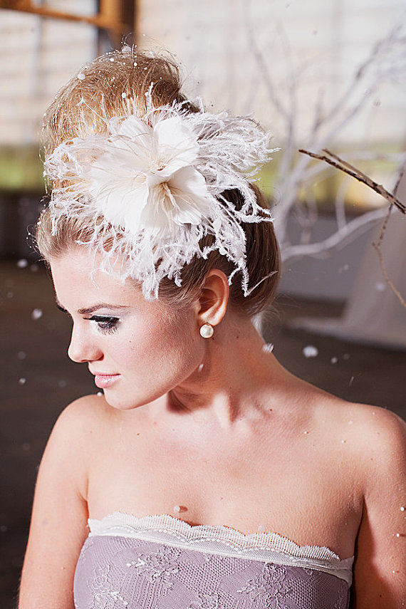 Floral Bun Bride Hairstyle via