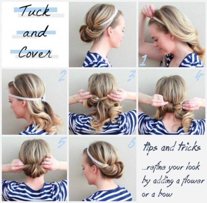 Heaband Tucked Hair Tutorial