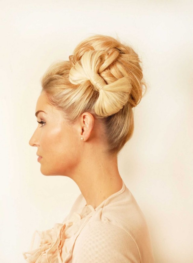 Bun Bow Hairstyle via