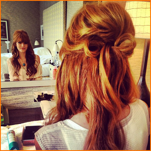 Half Up Half Down Bow Hairstyle via