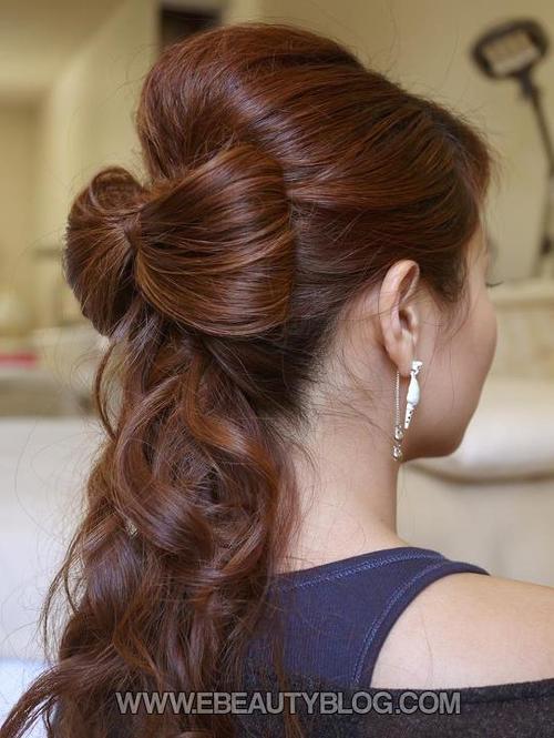 Ponytail Bow Hairstyle via