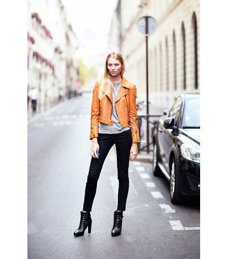 Orange Moto Jacket for Spring