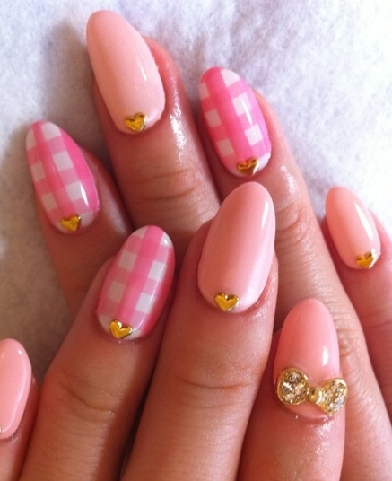 Pink and White Nails