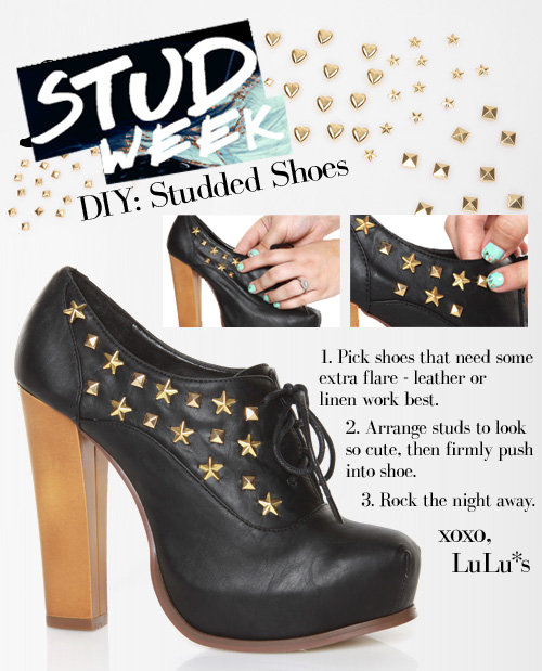 Studded Ankle Heels