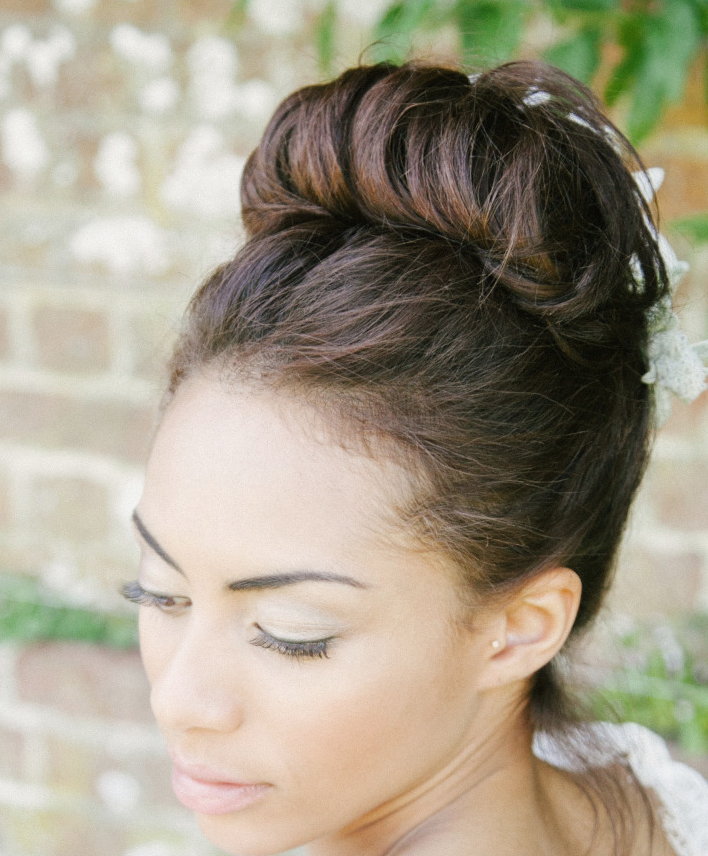 Top Bun Wedding Hairstyle