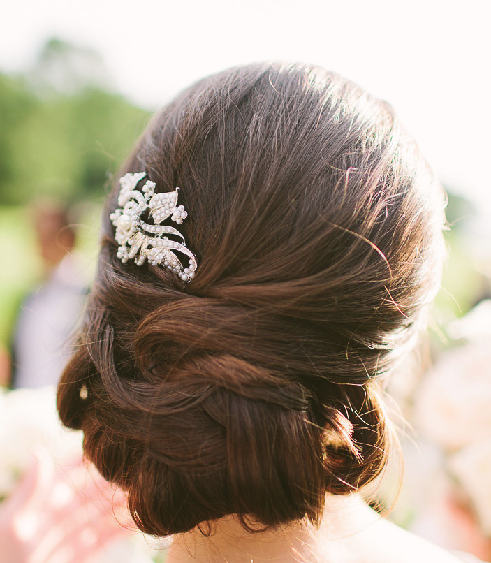 Twisted Bun Wedding Hairstyle