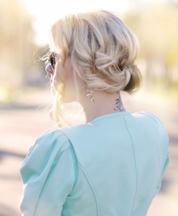 Updo hair bow via