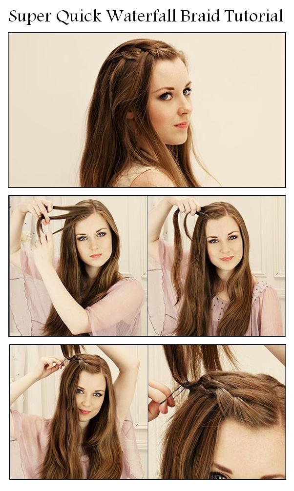 Waterfall Braid without Bangs