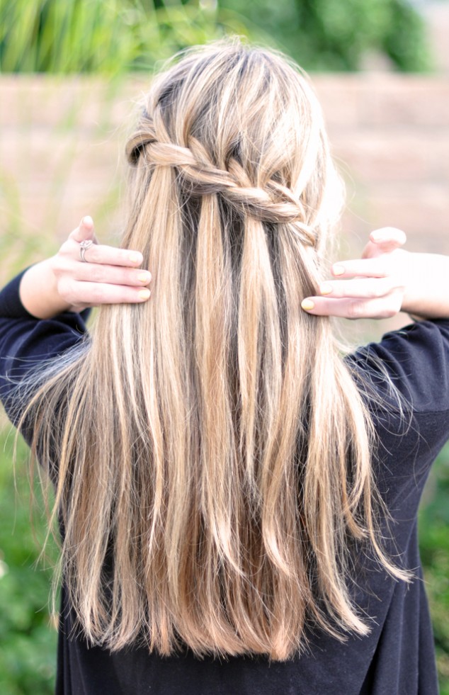 Waterfall Braided Hairstyle