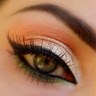 Orange Eye Makeup Ideas: Colorful Eyeliners