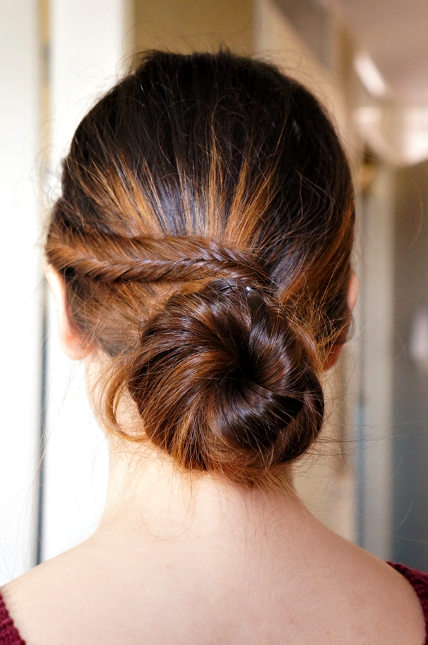 Braided Bun for Elegant Hairstyle via