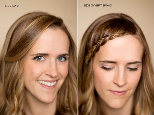 2. French Braid Bangs Back