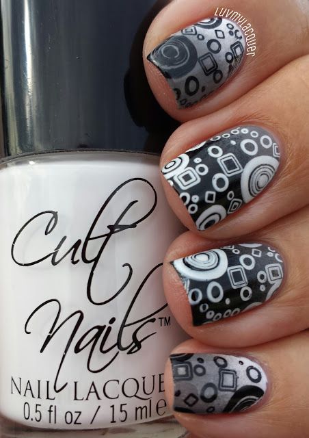 Black Stamping Nails