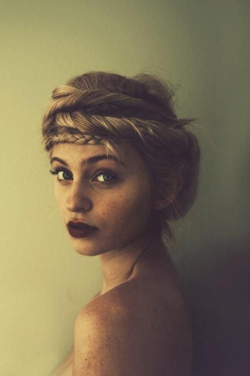 Boho Twisted Hairstyle with Braided Crown