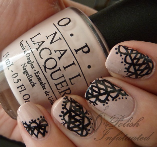 Classic Lace Nail Art Idea