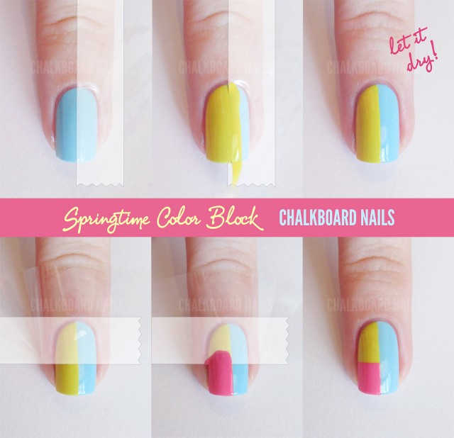 Color Block Nails