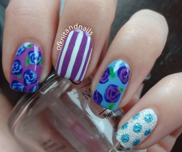 Colorful Flower Nail Designs
