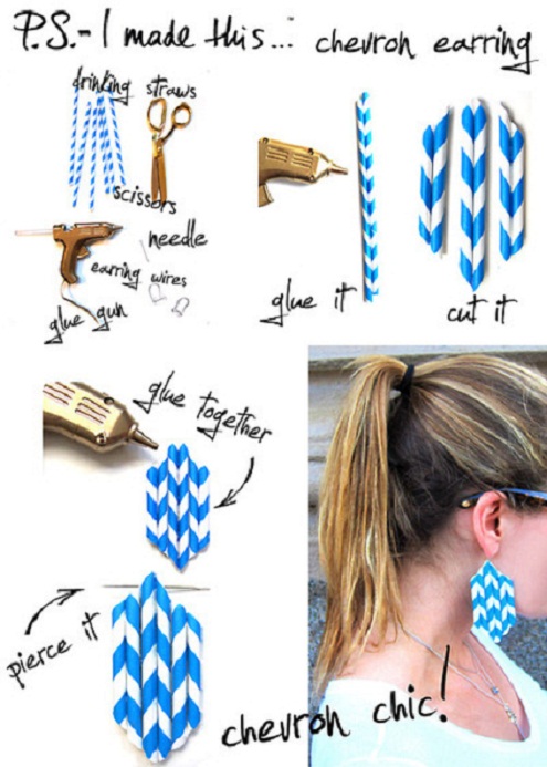 DIY Chevron Earrings