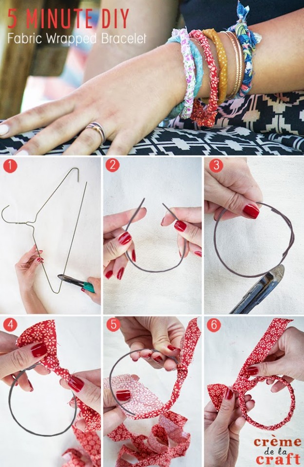 DIY Fabric Wrapped Bracelet