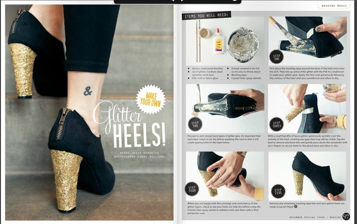 DIY Glitter Heels