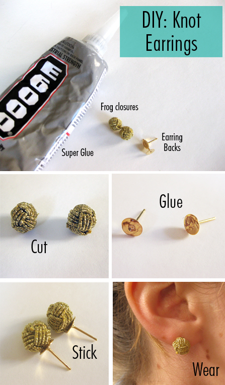 DIY Knot Earrings
