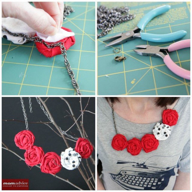 DIY Rosette Bib Necklace Tutorial