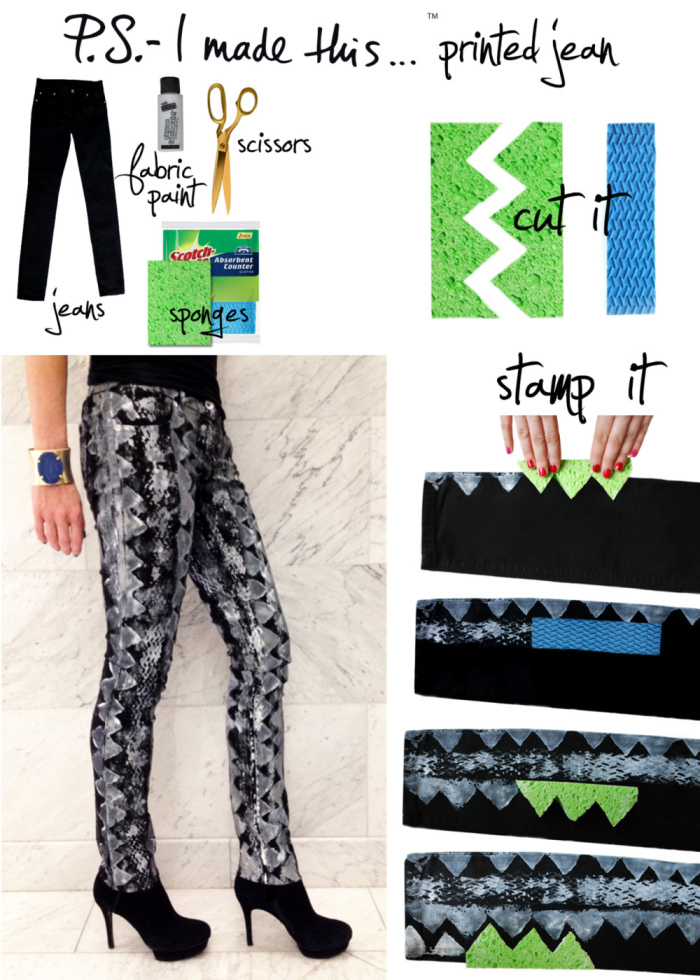 DIY Stamping Jeans