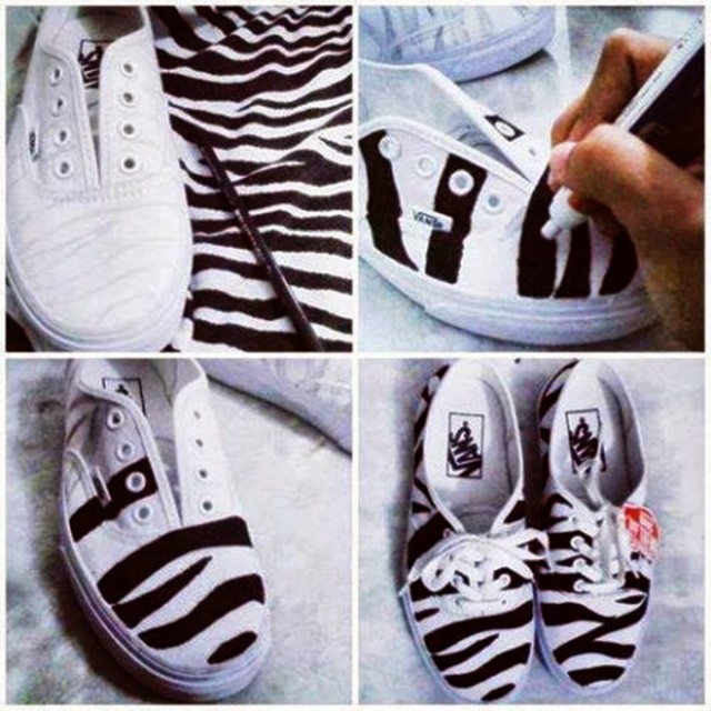 DIY Zebra Sneakers
