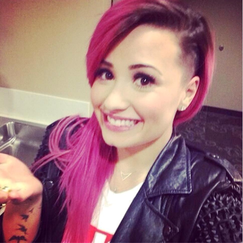 Demi Lovato's Wild Bubble Gum Pink Hair