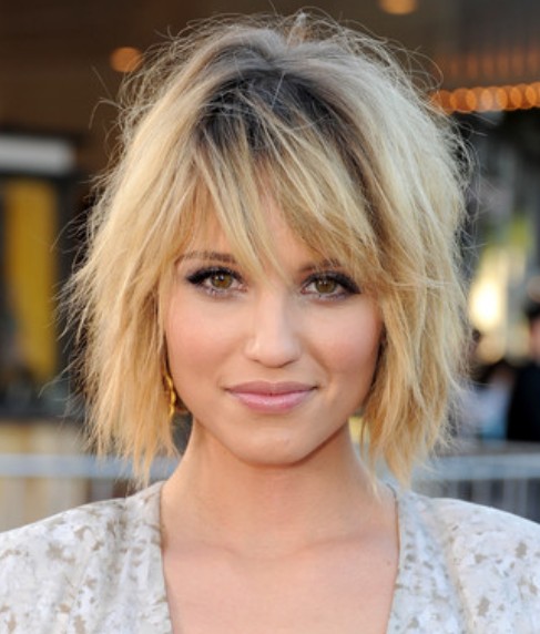 Dianna Agron Messy Bob